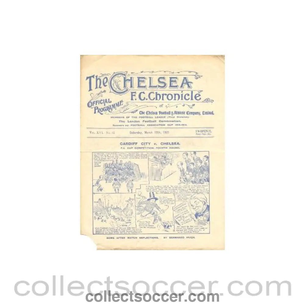 1921 - Chelsea v Sunderland official programme 12/03/1921 - Collect Soccer