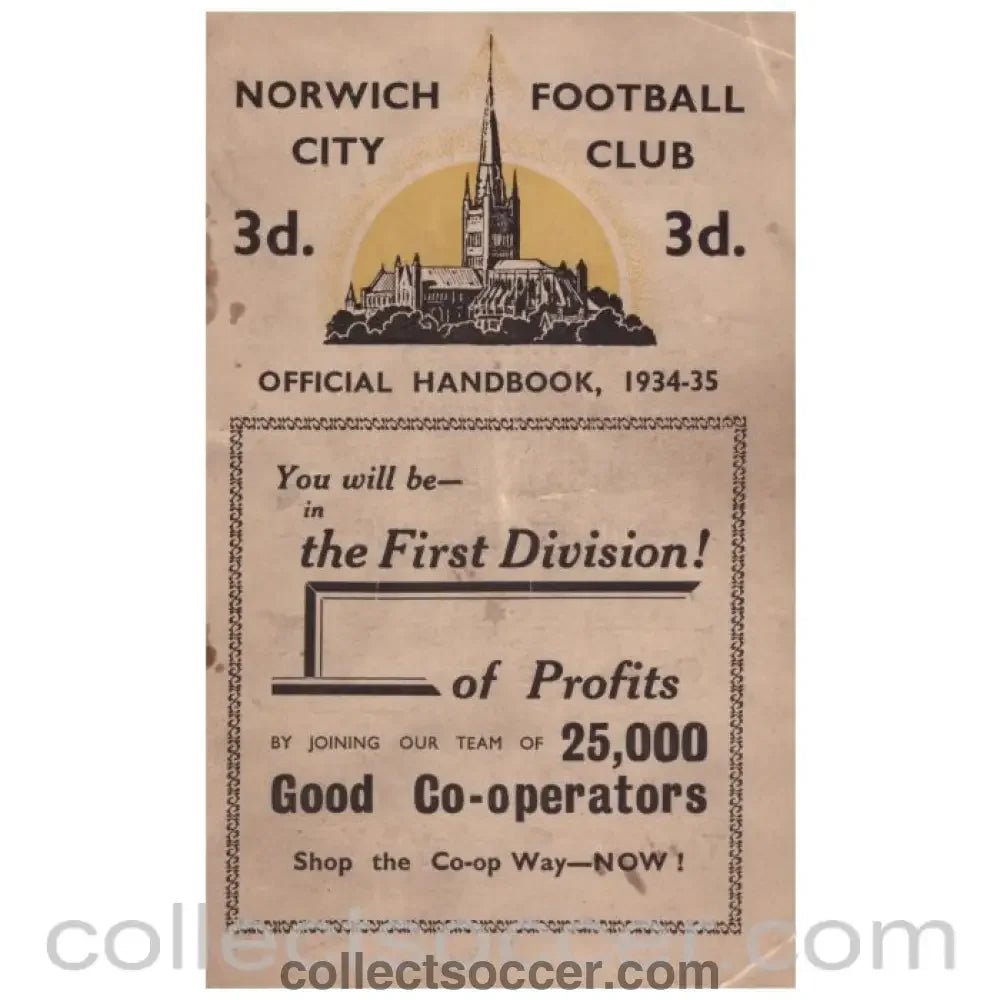 1934 - 5 Norwich City Official Handbook - Collect Soccer