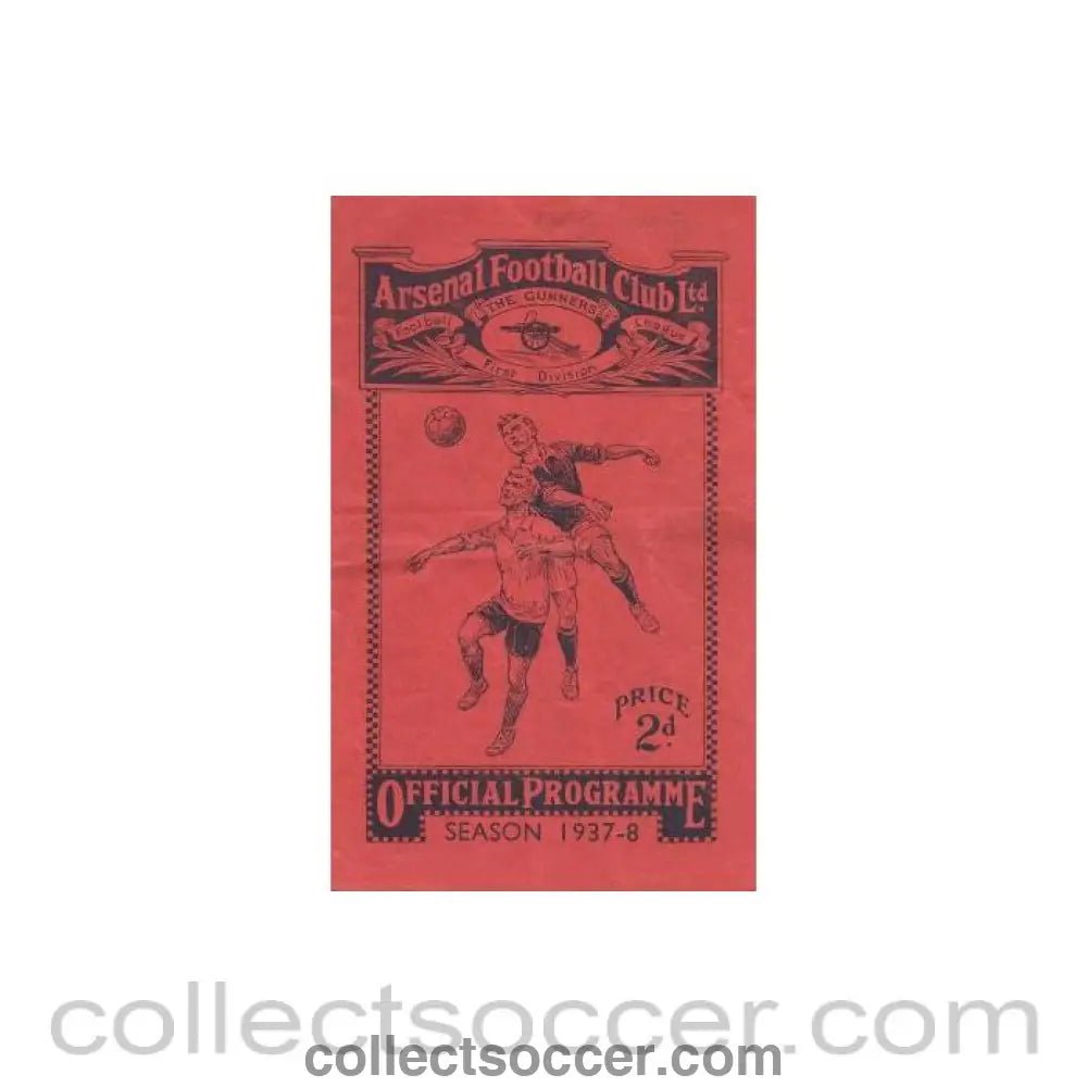 1938 - Arsenal v Derby County official programme 05/02/1938 - Collect Soccer