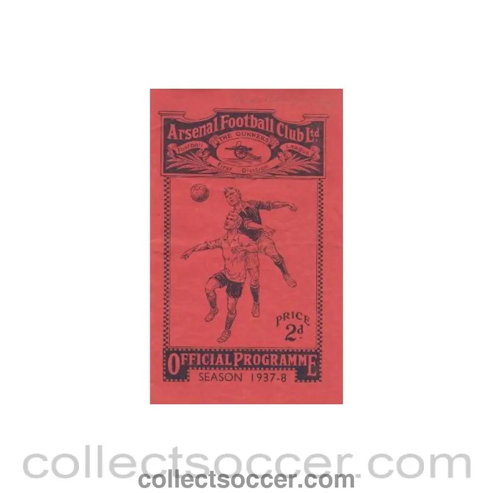 1938 - Arsenal v Preston North End official programme 12/02/1938 - Collect Soccer
