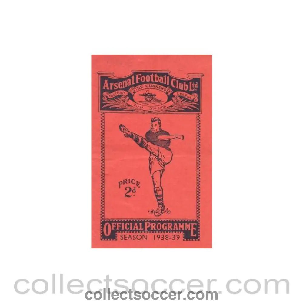 1938 - Arsenal v Preston North End official programme 22/10/1938 - Collect Soccer
