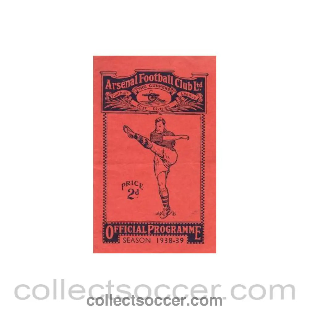 1939 - Arsenal v Sunderland official programme 04/02/1939