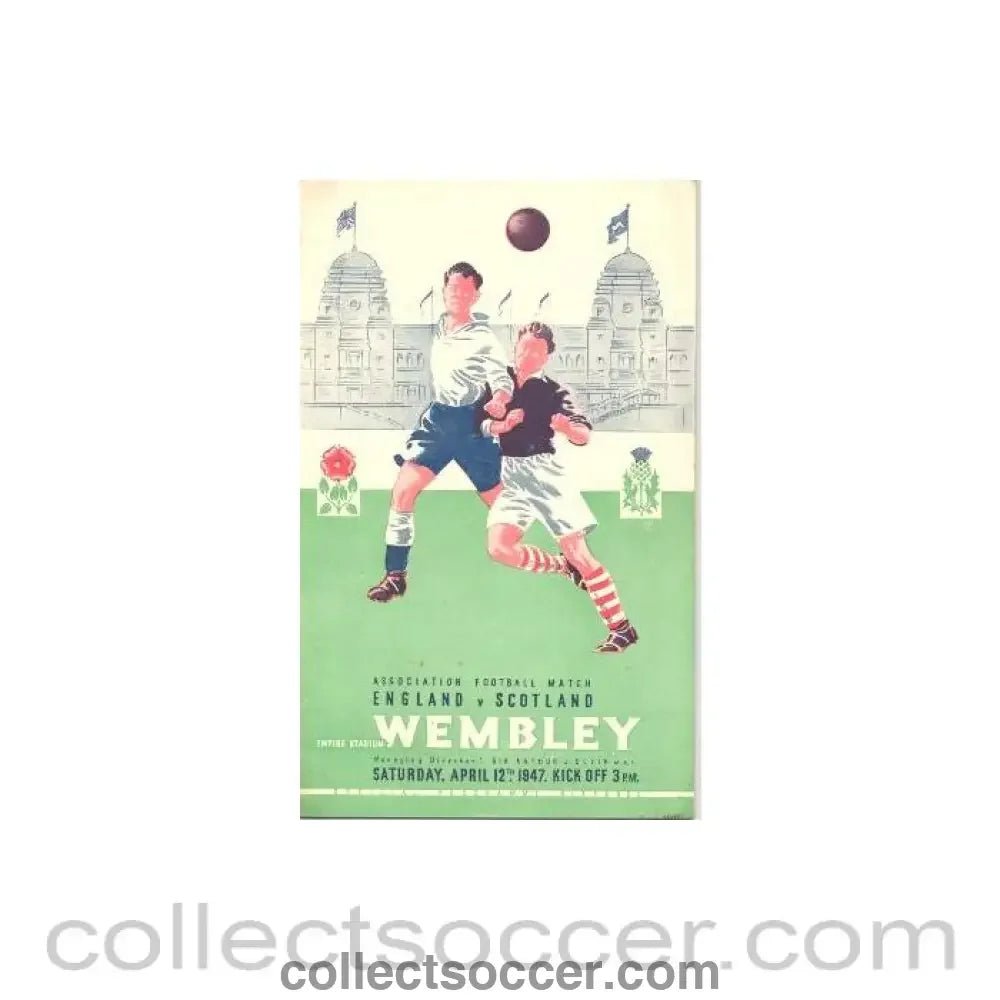 1947 England v Scotland official programme 12/04/1947 - Collect Soccer