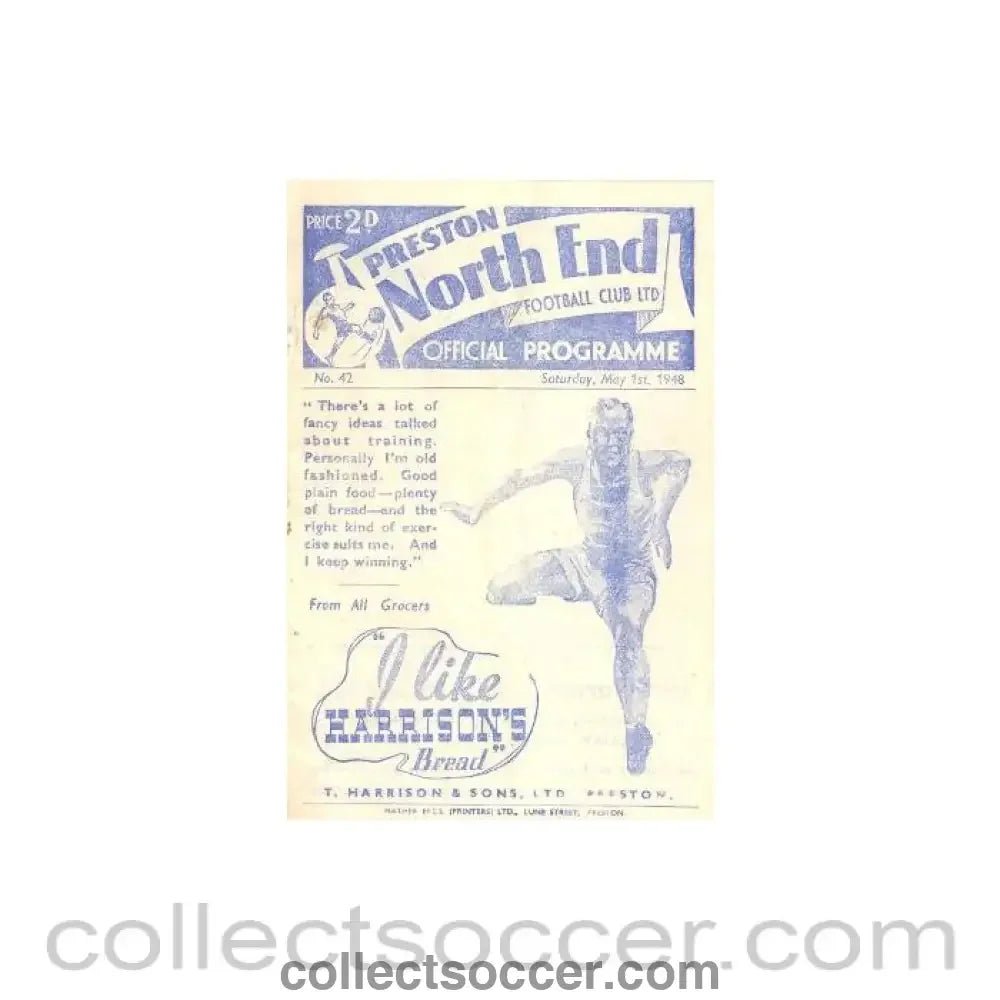 1948 - Preston North End v Blackpool official programme 01/05/1948 - Collect Soccer