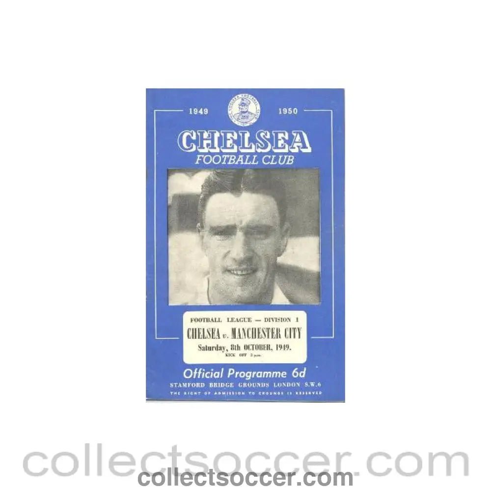 1949 - Chelsea v Manchester City official programme 08/10/1949 - Collect Soccer