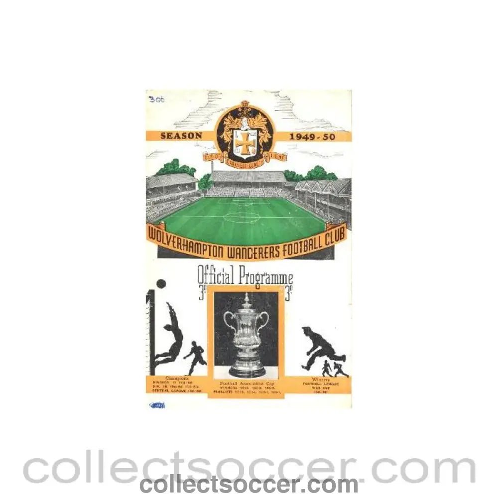 1949 - Wolverhampton Wanderers vChelsea official programme 29/10/1949 - Collect Soccer