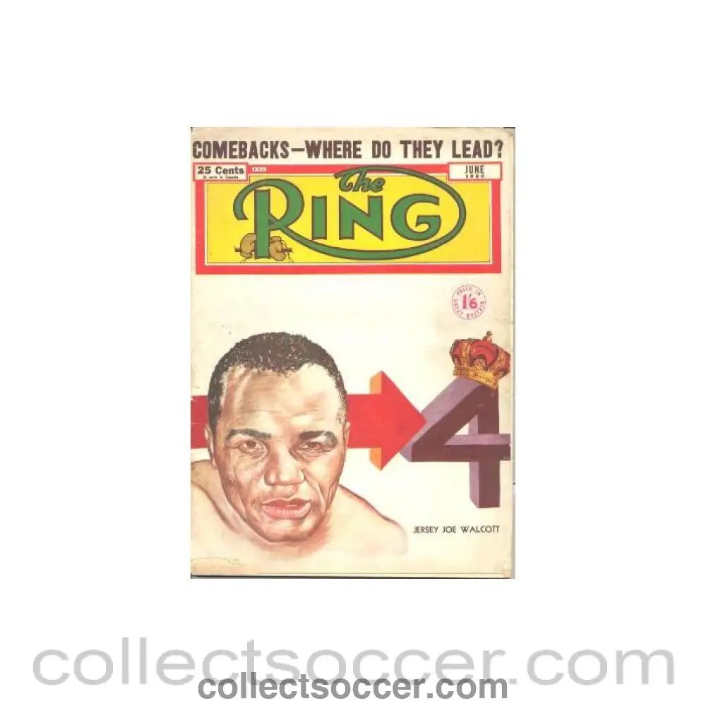 1950 - Boxing - The Ring magazine of June 1950 featuring Jersey Joe Walcott on the front page - Collect Soccer