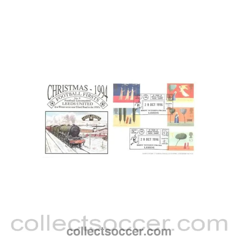 1950 - Football Locomotive Leeds United in a winter scene near Elland Road in the 1950’s First Day Cover of 28/10/1996