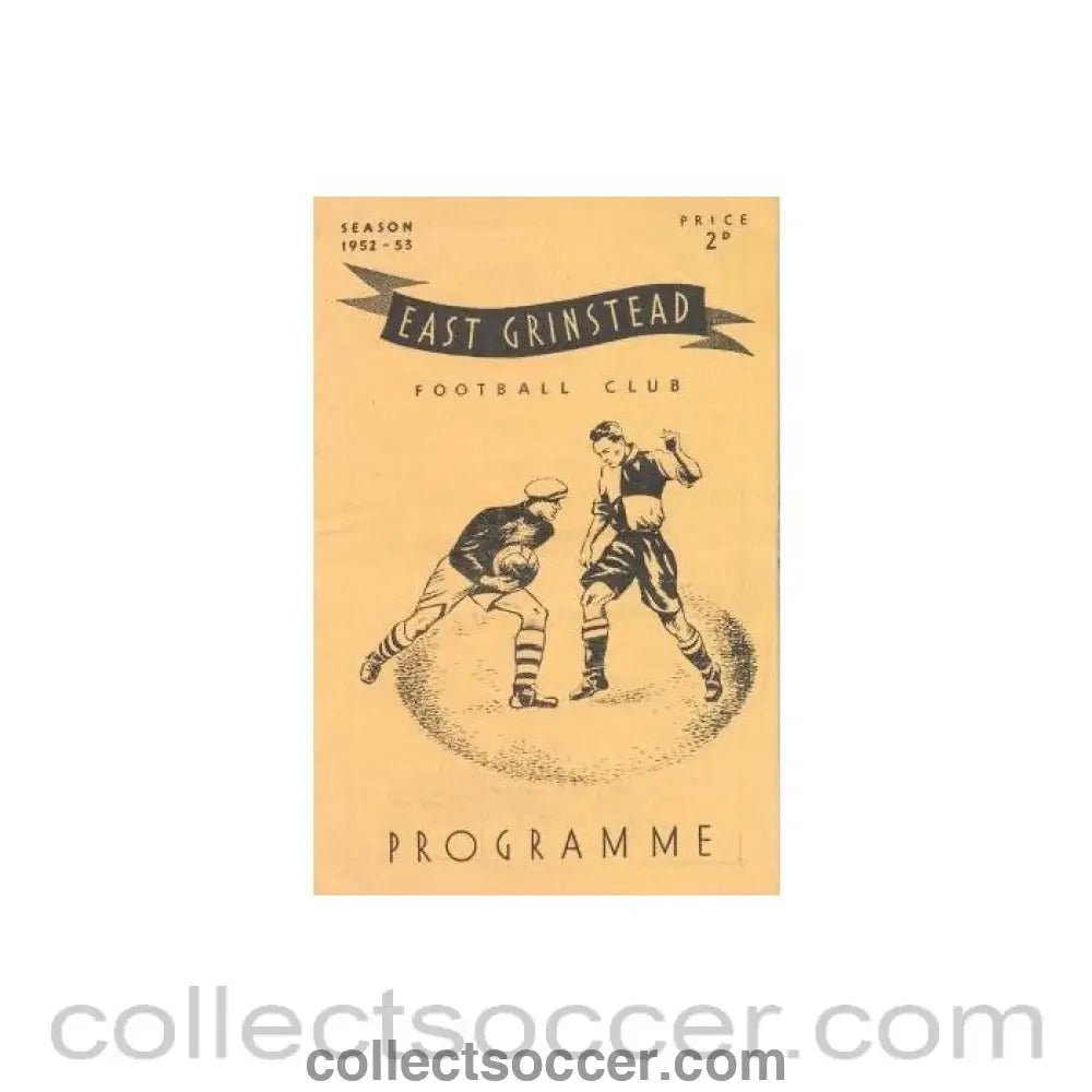 1953 - East Grinstead v Chelsea 'A' official programme 22/04/1953 the Richards Charity Cup Final - Collect Soccer
