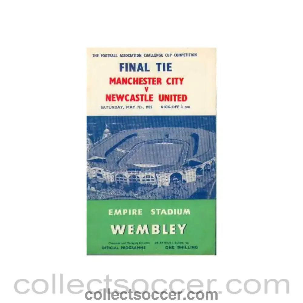 1955 FA Cup Final Programme Manchester City v Newcastle United