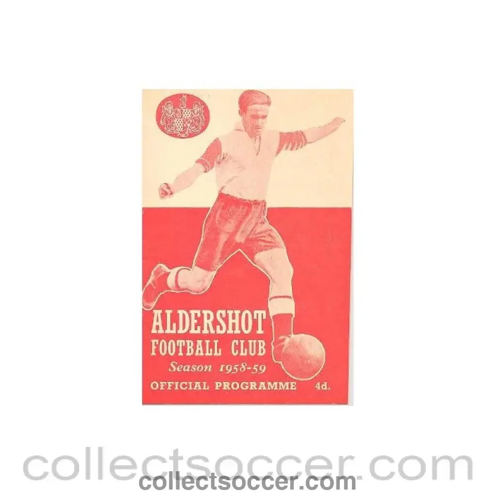 1958 - Aldershot Town v Workington official programme 29/11/1958 - Collect Soccer