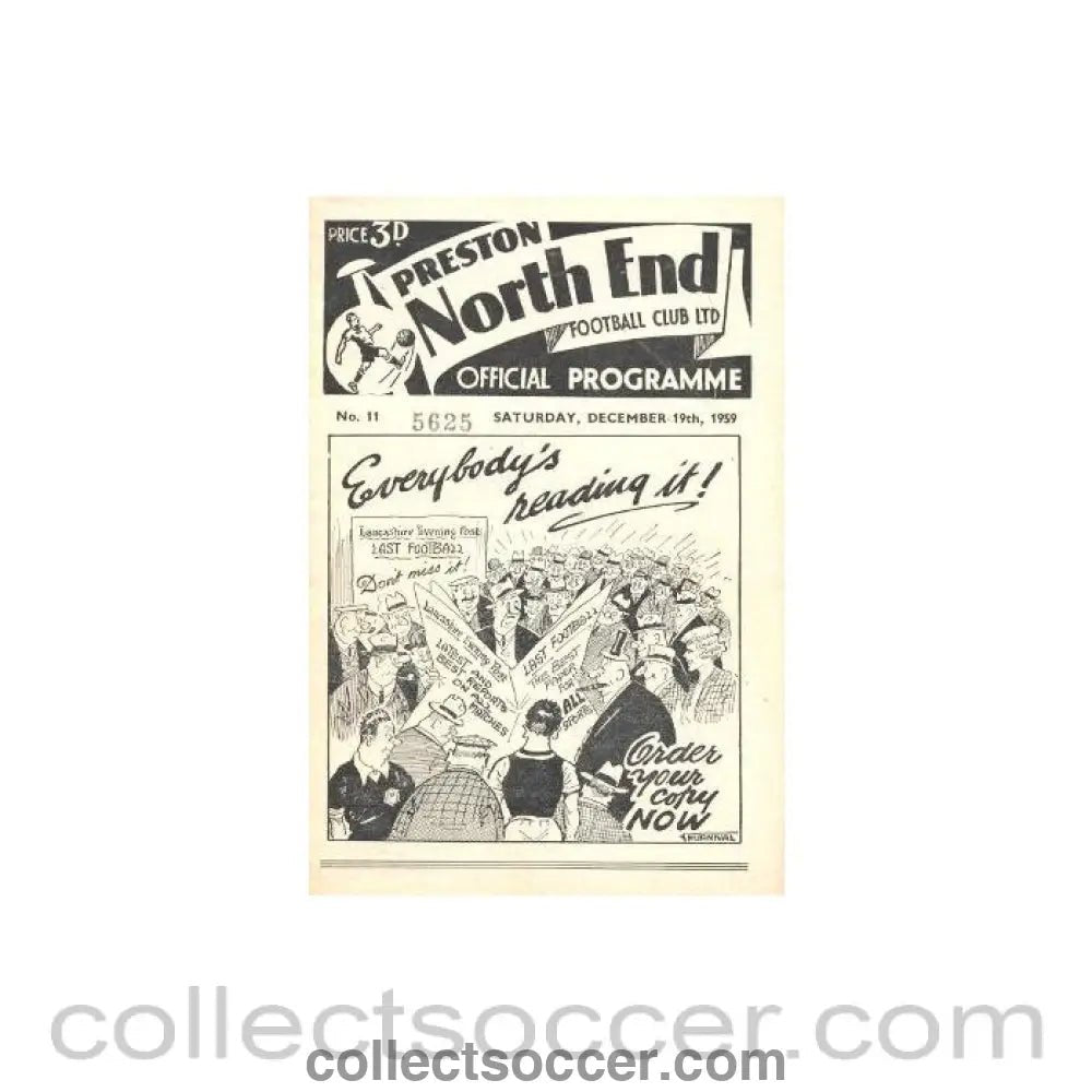 1959 - Preston North End vChelsea official programme 19/12/1959 - Collect Soccer