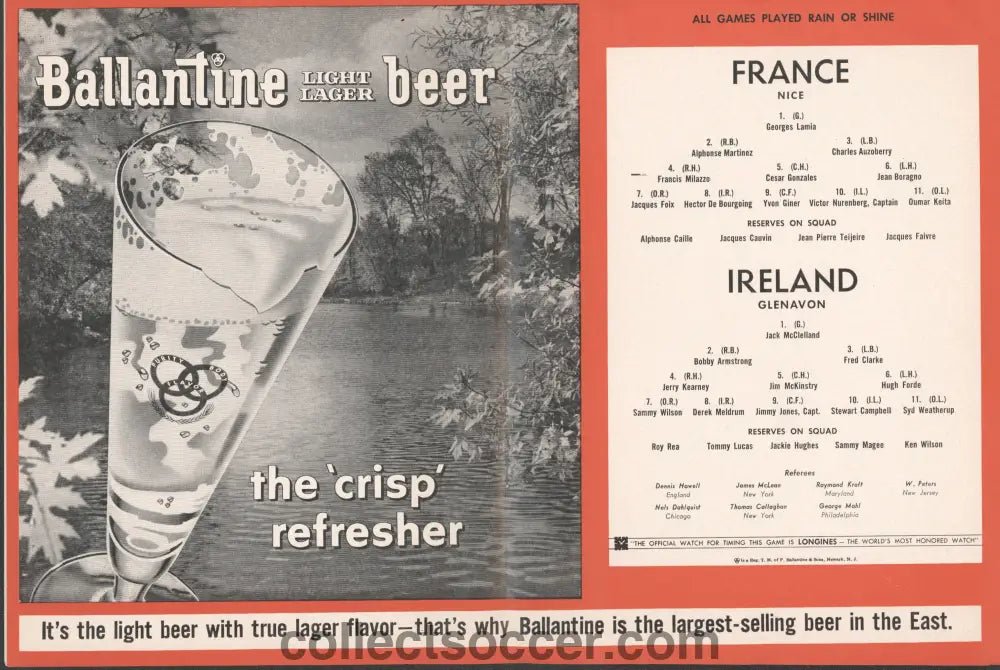 1960 In USA Nice v Glenavon Official Programme - Collect Soccer