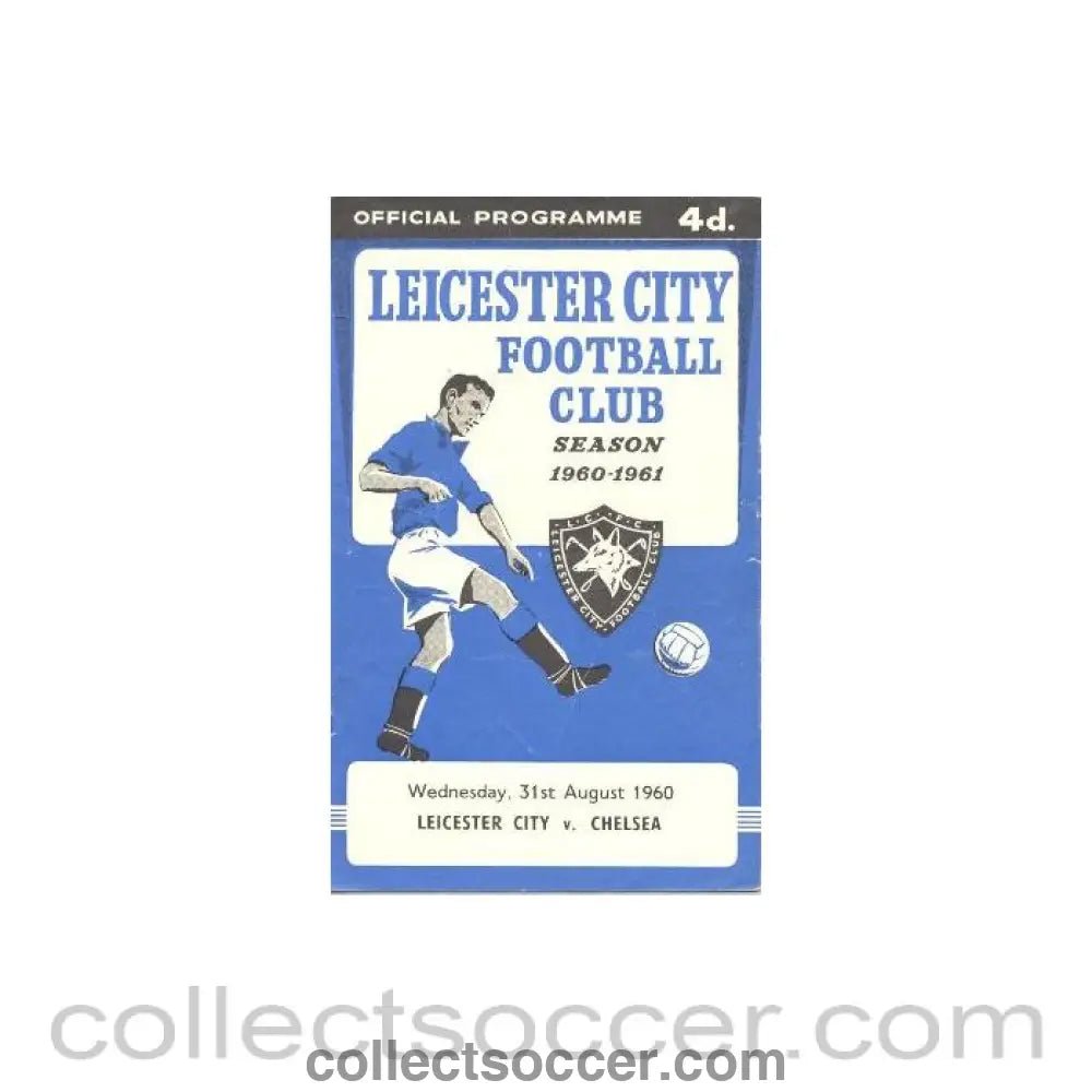 1960 - Leicester City vChelsea official programme 31/08/1960 - Collect Soccer