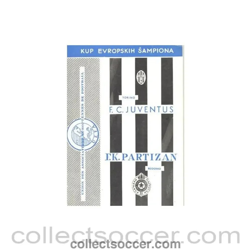 1961 - 62 European Cup Official Programme Juventus v Partizan Belgrade 15/11/1961 - Collect Soccer