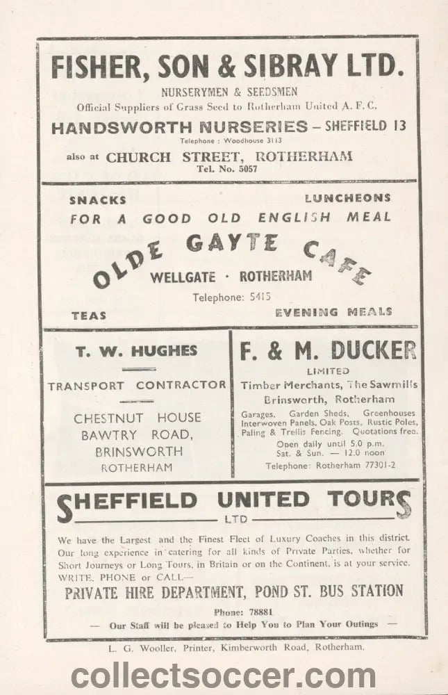 1961 League Cup Final First Leg Rotherham v Aston Villa Programme - Collect Soccer