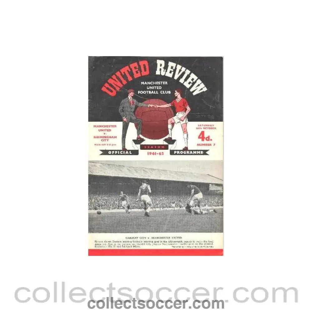 1961 - Manchester United v Birmingham City official programme14/10/1961 - Collect Soccer