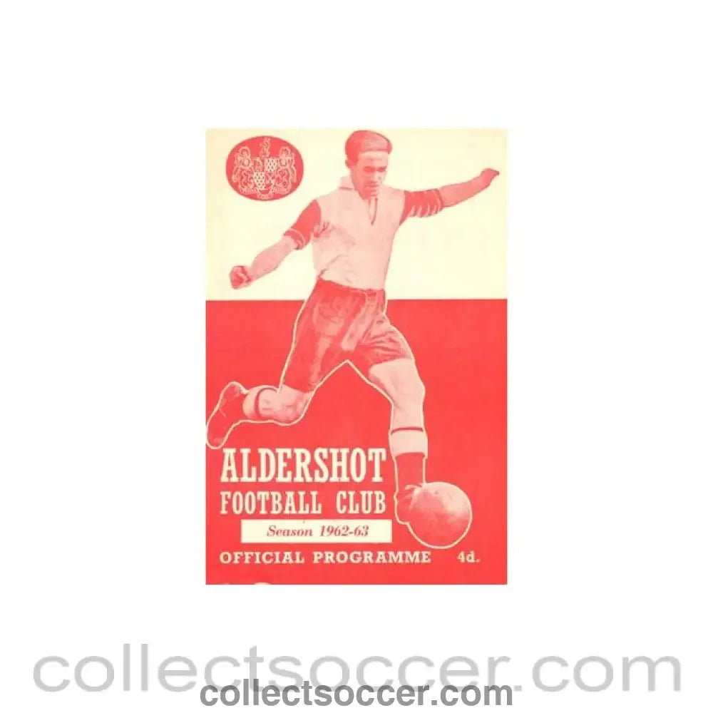 1962 - Aldershot Town v Darlington official programme 15/12/1962 Football League - Collect Soccer