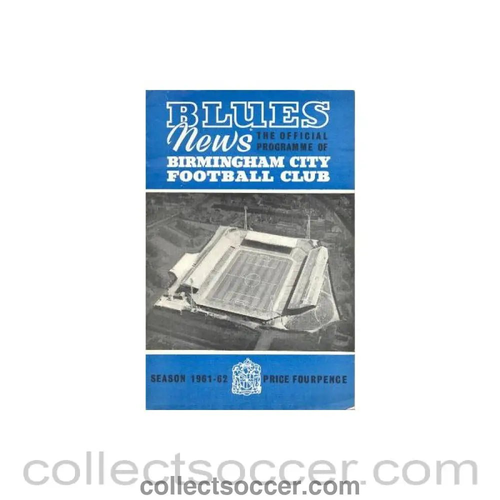 1962 - Birmingham City v Arsenal official programme 10/02/1962 - Collect Soccer