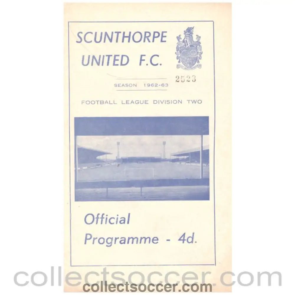 1962 Scunthorpe v Chelsea Football Programme - Collect Soccer