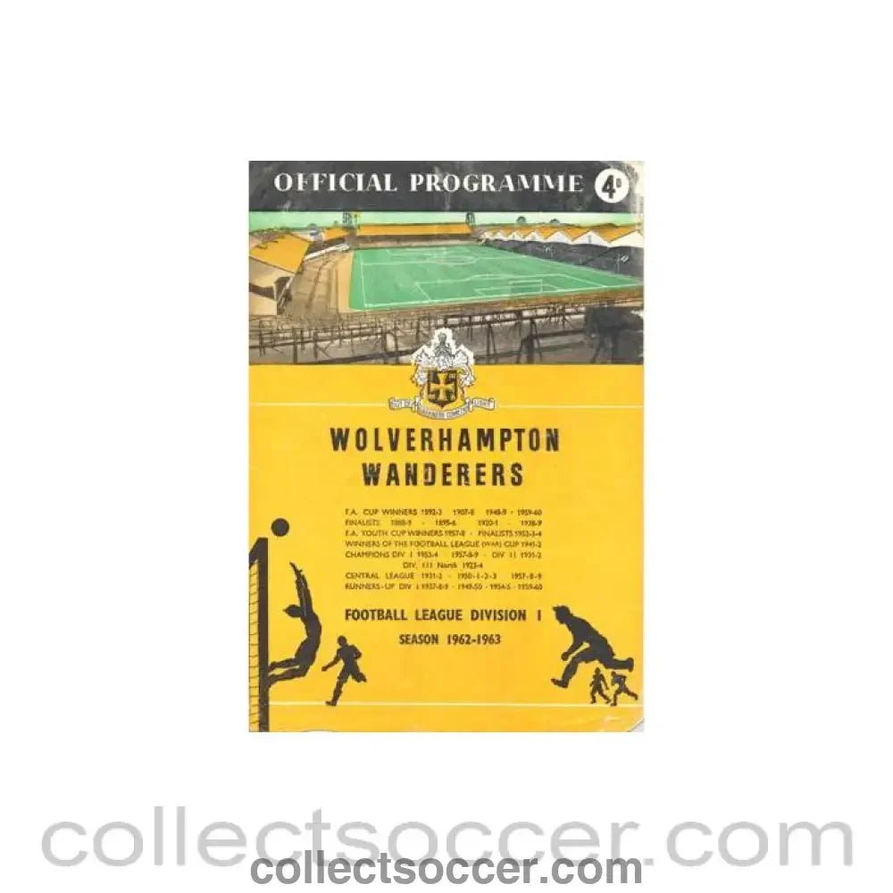 1962 - Wolverhampton Wanderers v West Bromwich Albion official programme 26/12/1962 Football League - Collect Soccer
