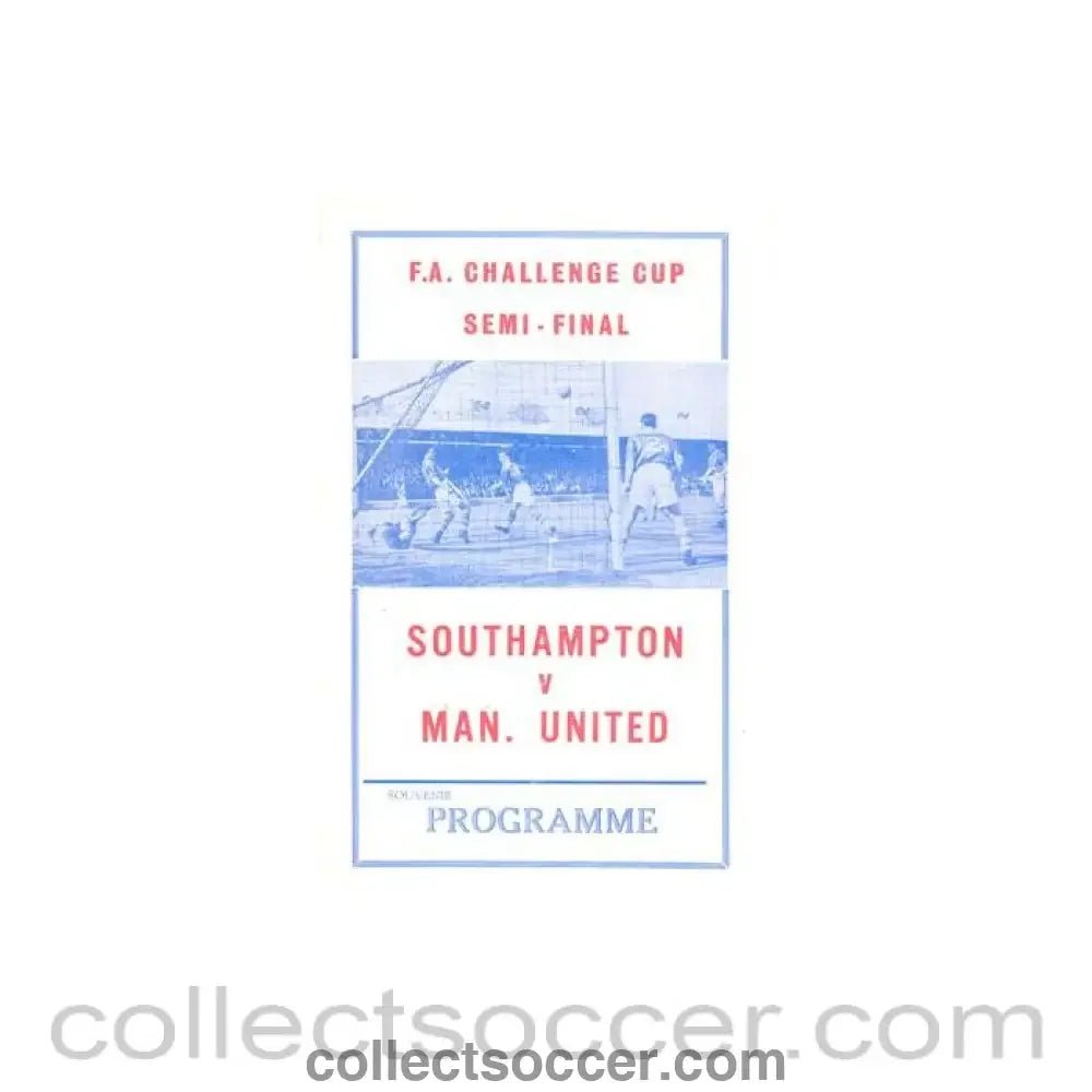 1963 F.A. Cup Semi - Final Southampton v Manchester United unofficial programme, pirate - Collect Soccer