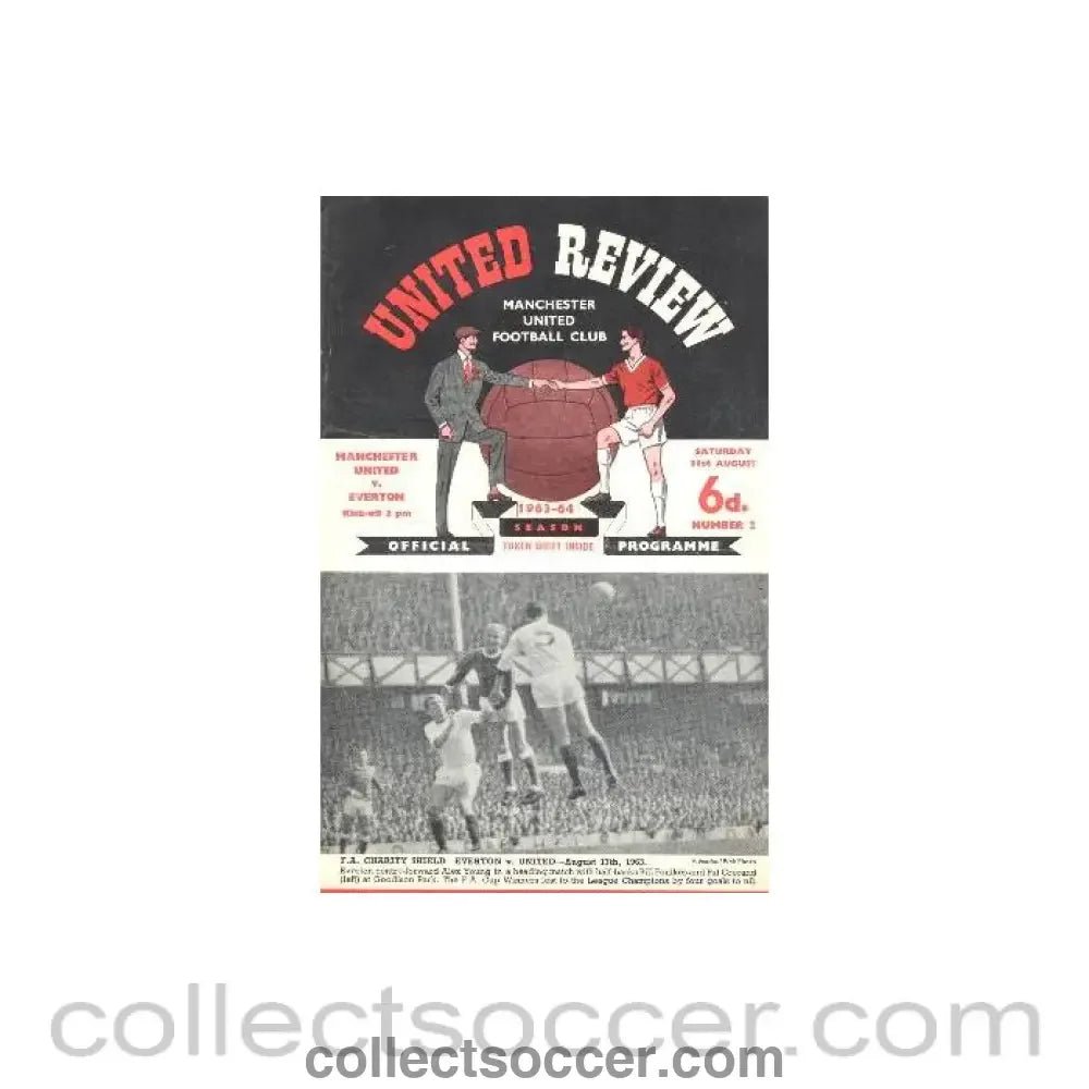 1963 - Manchester United v Everton official programme 31/08/1963 - Collect Soccer
