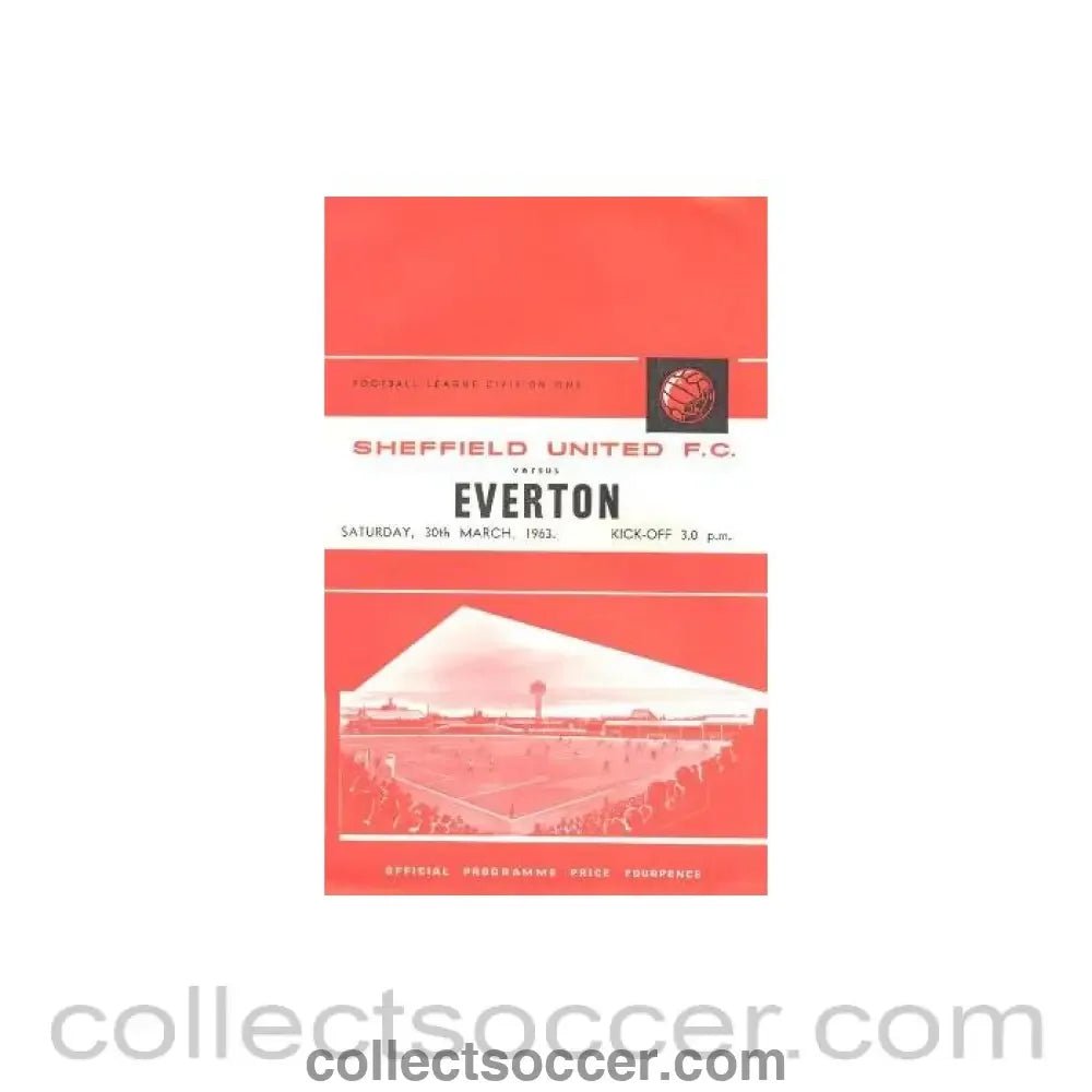 1963 - Sheffield United Everton official programme 30/03/1963 - Collect Soccer