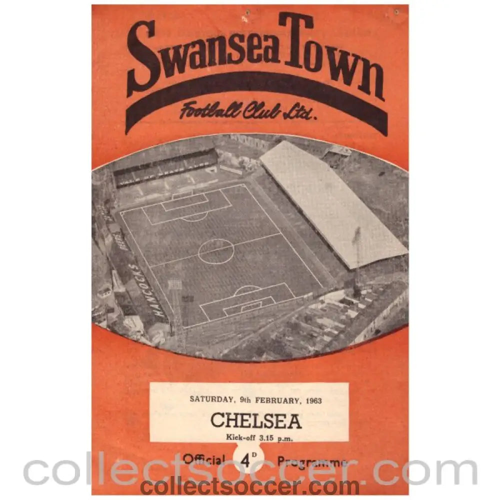 1963 Swansea v Chelsea Football Programme 09/02/63 - Collect Soccer