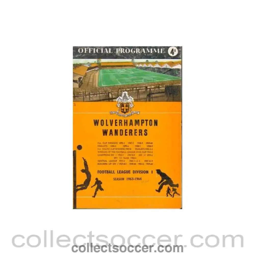 1963 - Wolverhampton Wanderers v Tottenham Hotspur 28/08/1963 - Collect Soccer
