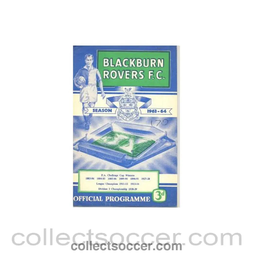 1964 - Blackburn Rovers v Leicester City official programme 07/03/1964