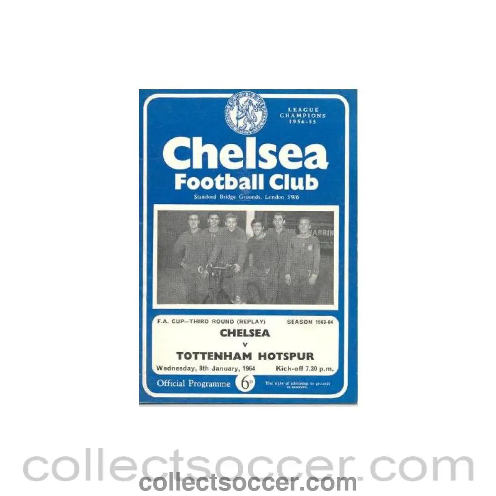 1964 - Chelsea v Tottenham Hotspur official programme 08/01/1964