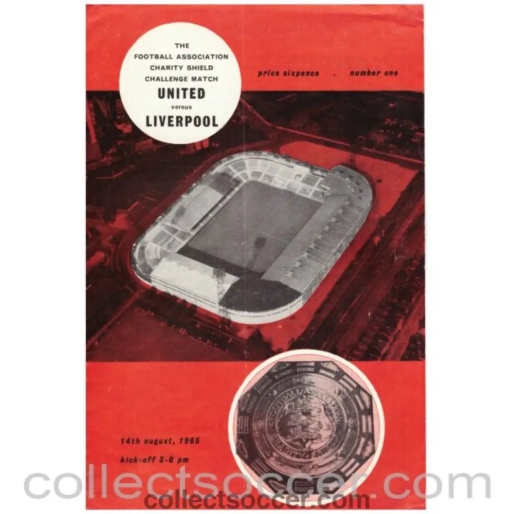 1965 Charity Shield Official Programme Liverpool v Manchester United - Collect Soccer