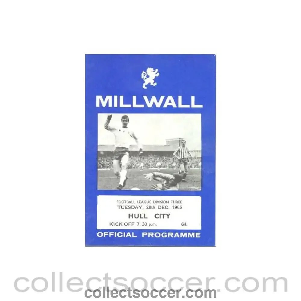 1965 - Millwall v Hull City official programme 28/12/1965 - Collect Soccer