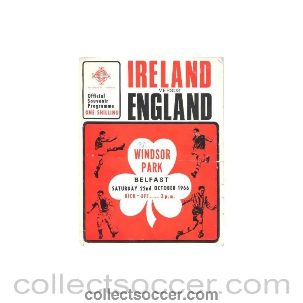 1966 - Ireland v England official programme 22/10/1966 - Collect Soccer