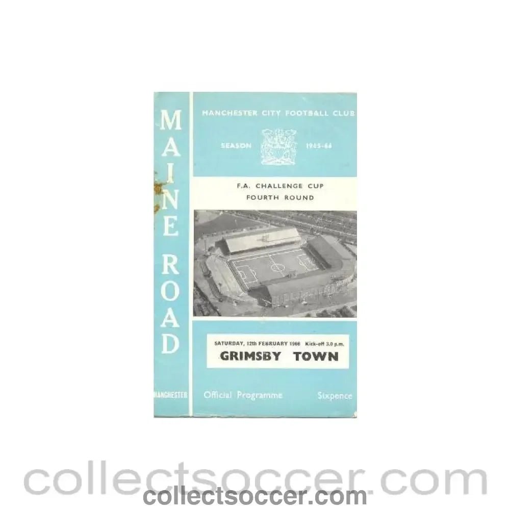 1966 - Manchester City v Grimsby Town official programme 12/02/1966 - Collect Soccer