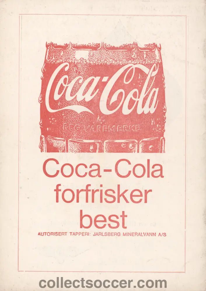 1966 Norway v England Official Programme - Collect Soccer