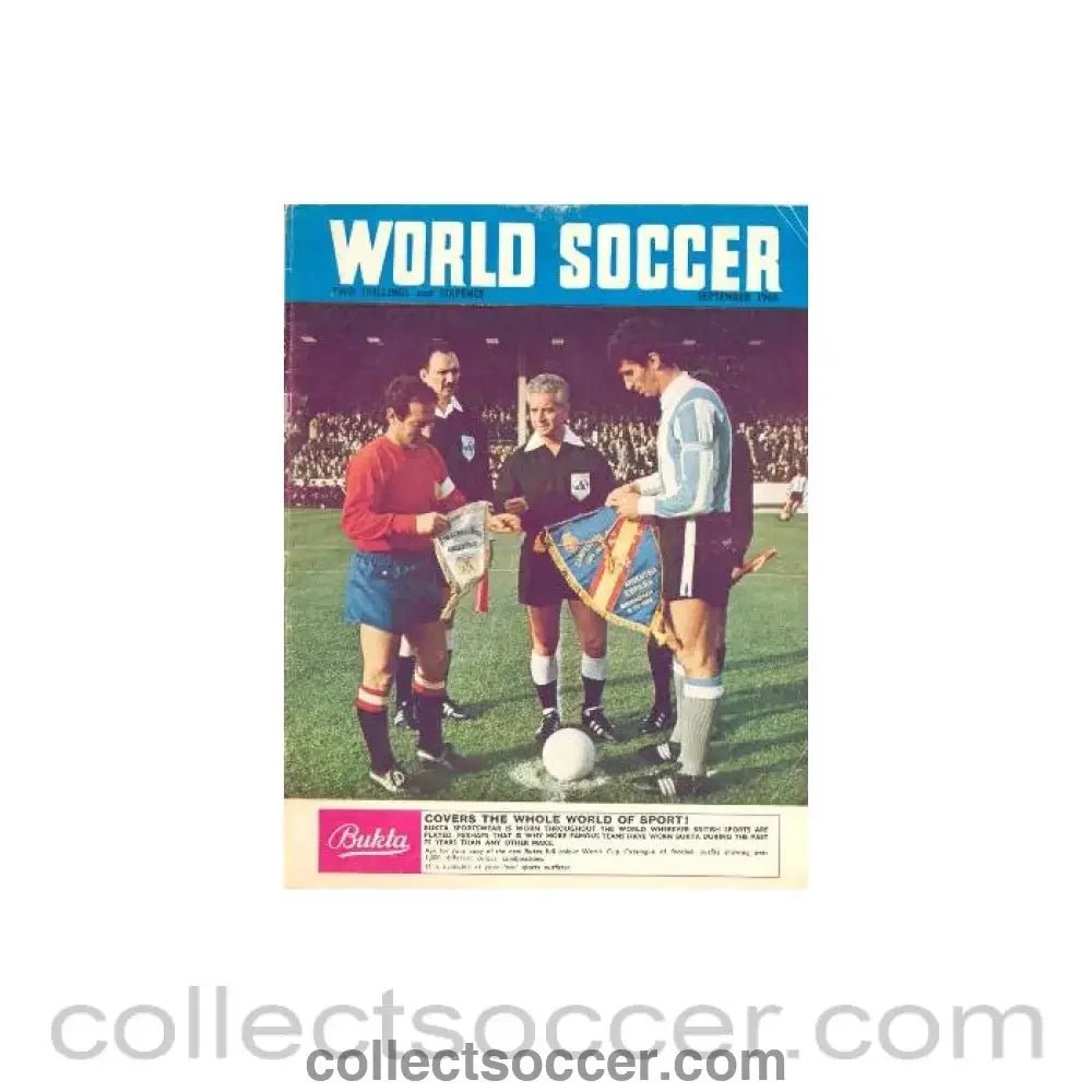 1966 - World Soccer magazine of September 1966, covering the match Argentina v Spain - Collect Soccer