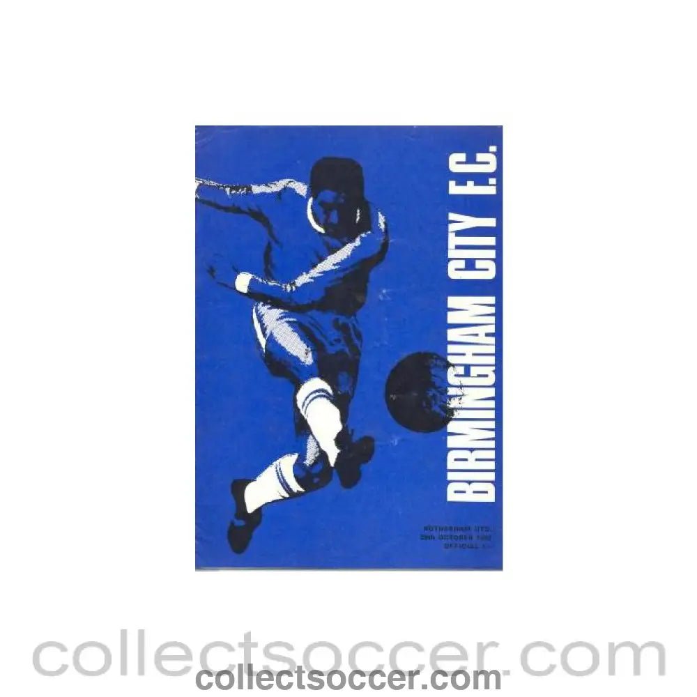 1967 - Birmingham City v Rotherham United official programme 28/10/1967 - Collect Soccer