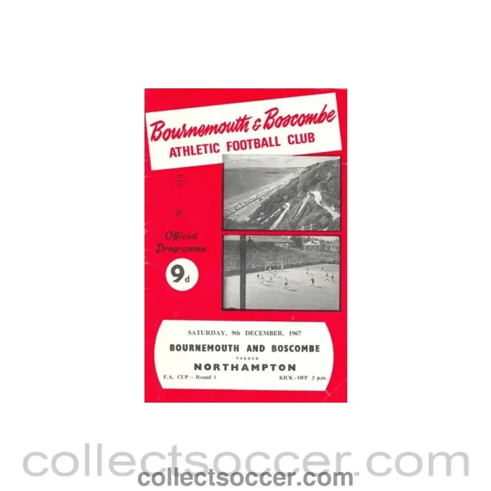 1967 - Bournemouth v Northampton official programme 09/12/1967 - Collect Soccer