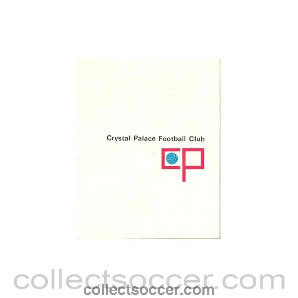 1967 - Crystal Palace v Portsmouth official programme 26/12/1967 - Collect Soccer