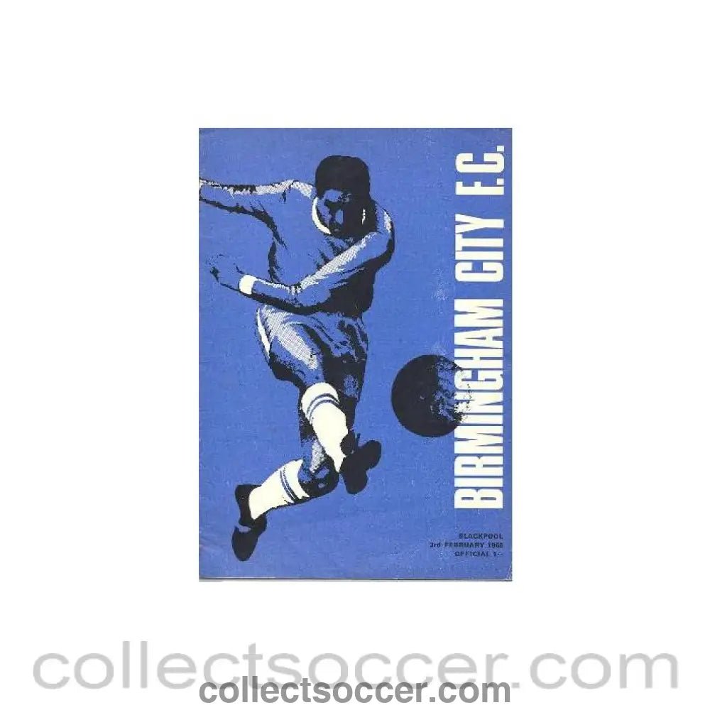 1968 - Birmingham City v Blackpool official programme 03/02/1968 Football League - Collect Soccer