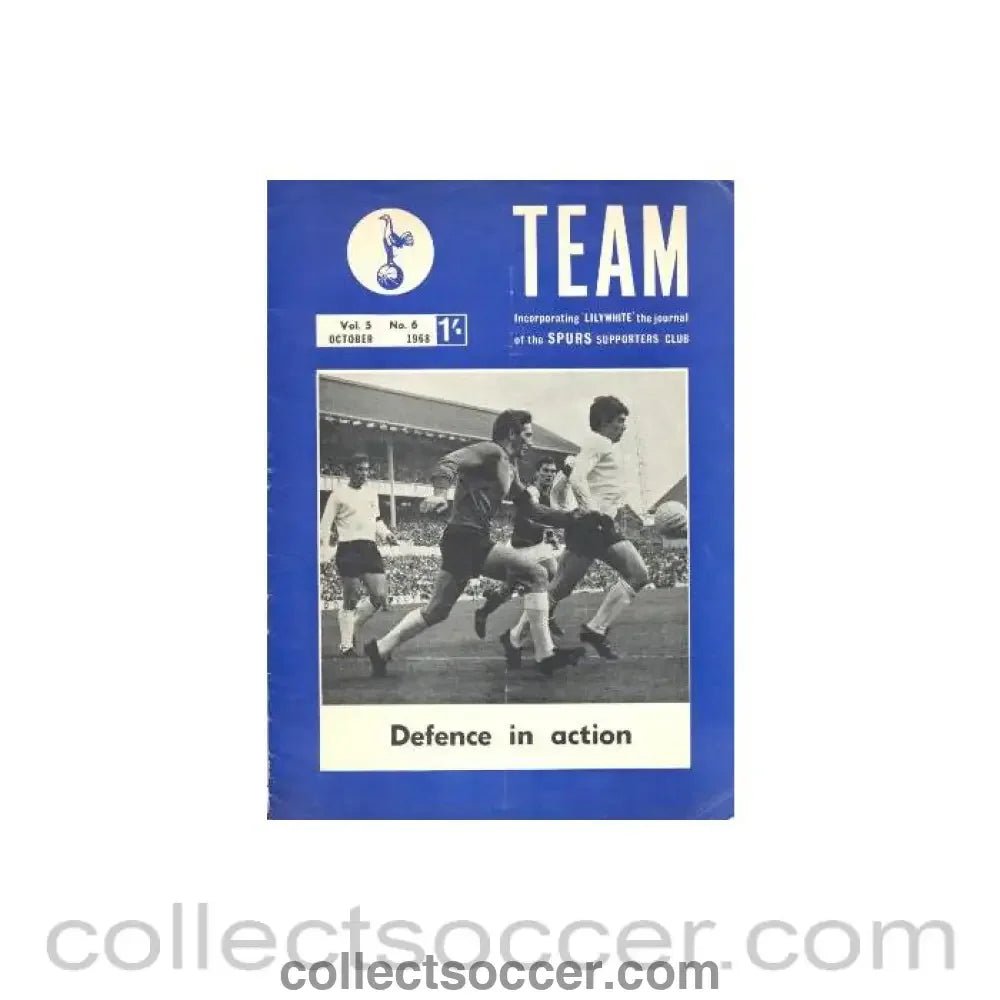 1968 - Team magazine of Tottenham Hotspur of October 1968 - Collect Soccer