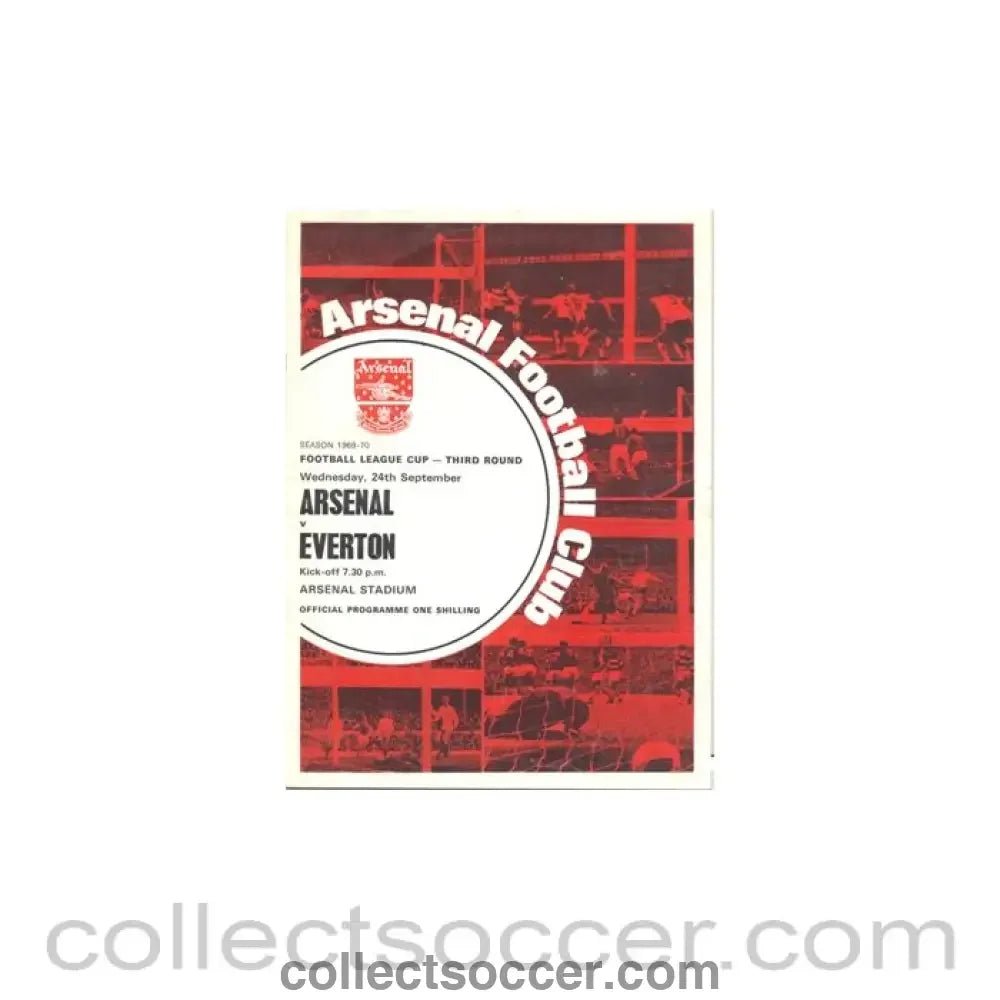 1969 - Arsenal v Everton official programme 24/09/1969 - Collect Soccer