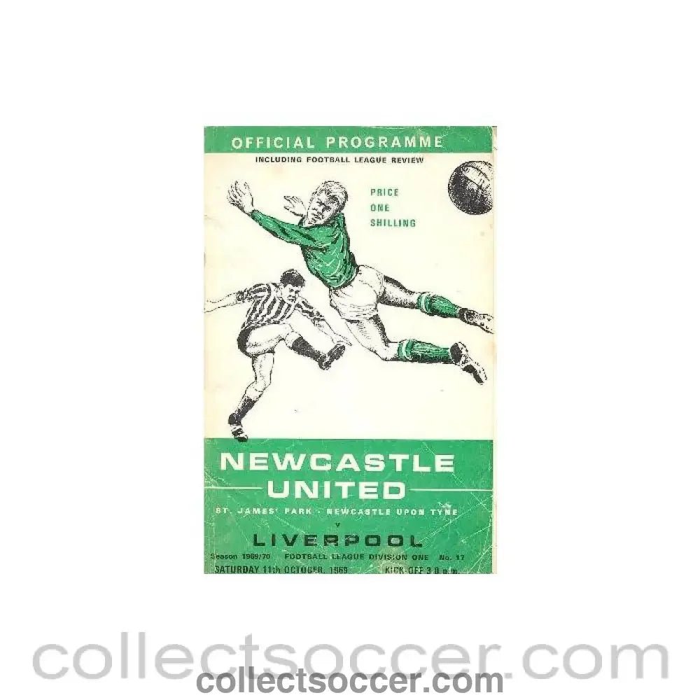 1969 - Newcastle United v Liverpool official programme 11/10/1969 - Collect Soccer