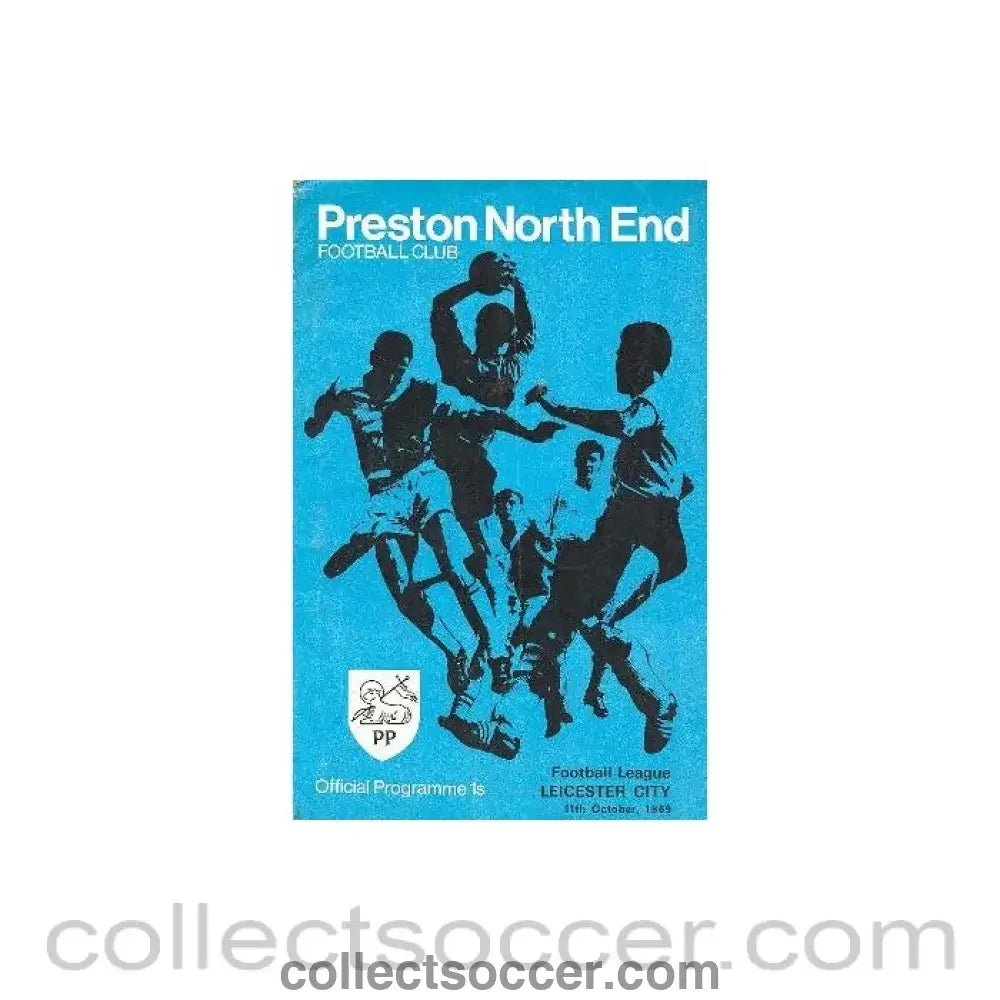 1969 - Preston North End v Leicester City official programme 11/10/1969 Football League - Collect Soccer