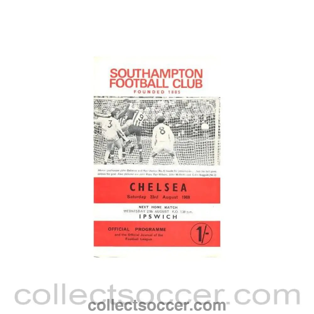 1969 - Southampton vChelsea official programme 23/08/1969