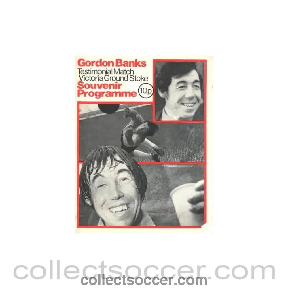 1970 - Stoke City v Manchester United official programme 1970's Gordon Banks Testimonial Match at Victoria Ground Stoke - Collect Soccer
