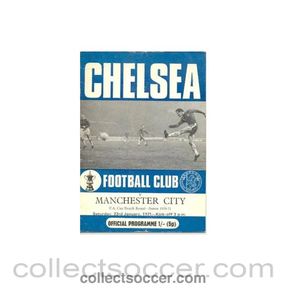 1971 - Chelsea v Manchester City official programme 23/01/1971 - Collect Soccer