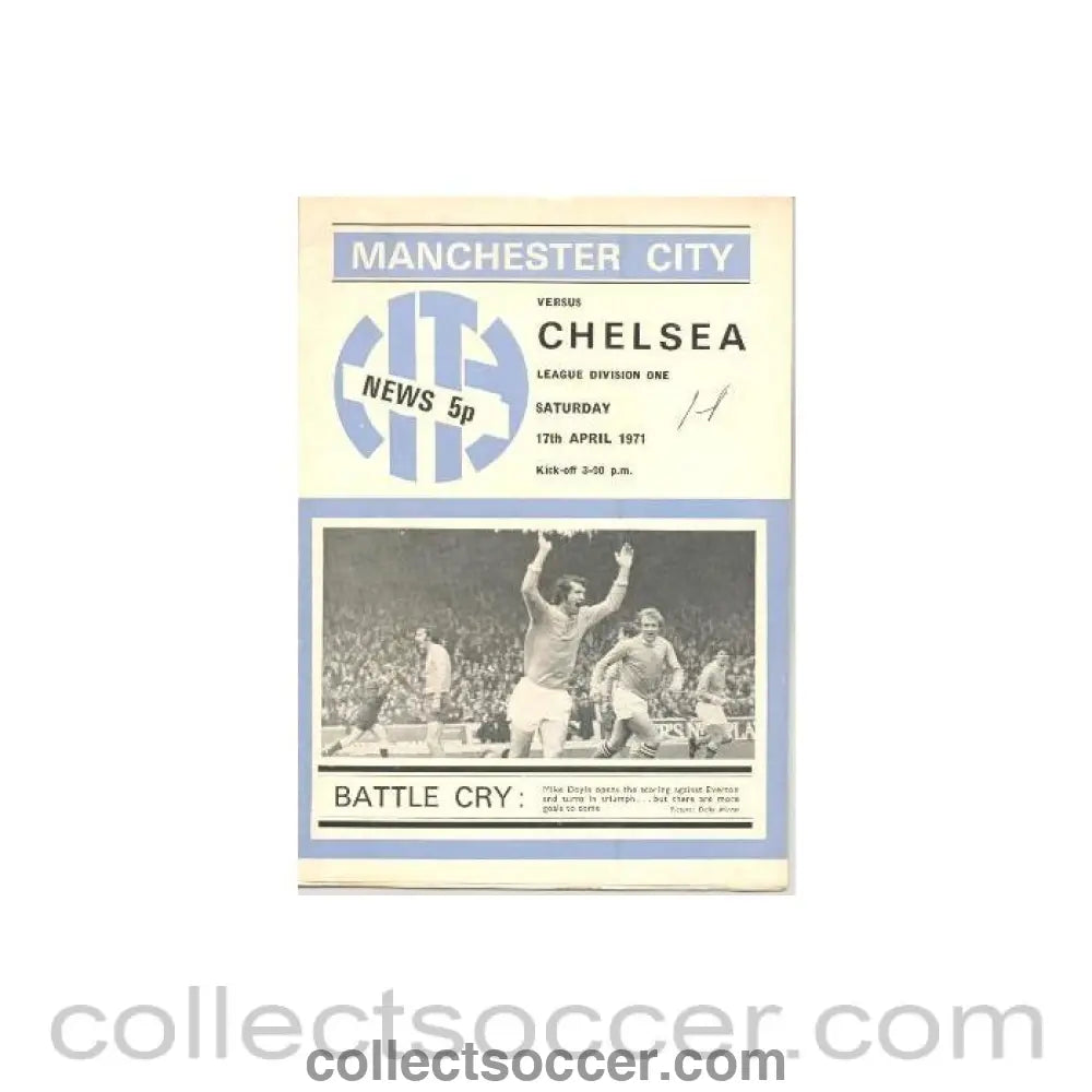 1971 - Manchester City vChelsea official programme 17/04/1971
